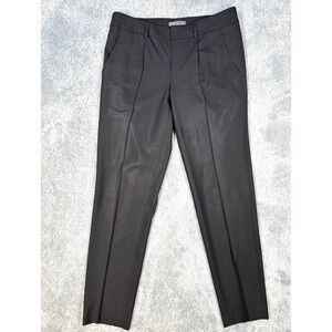 Vince Wool Blend Ankle Length trousers Black pants Womens‎ 4 pintuck pleat